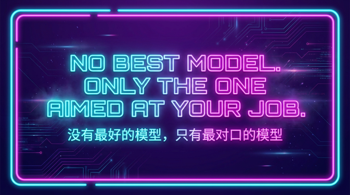 没有最好的模型，只有最对口的模型