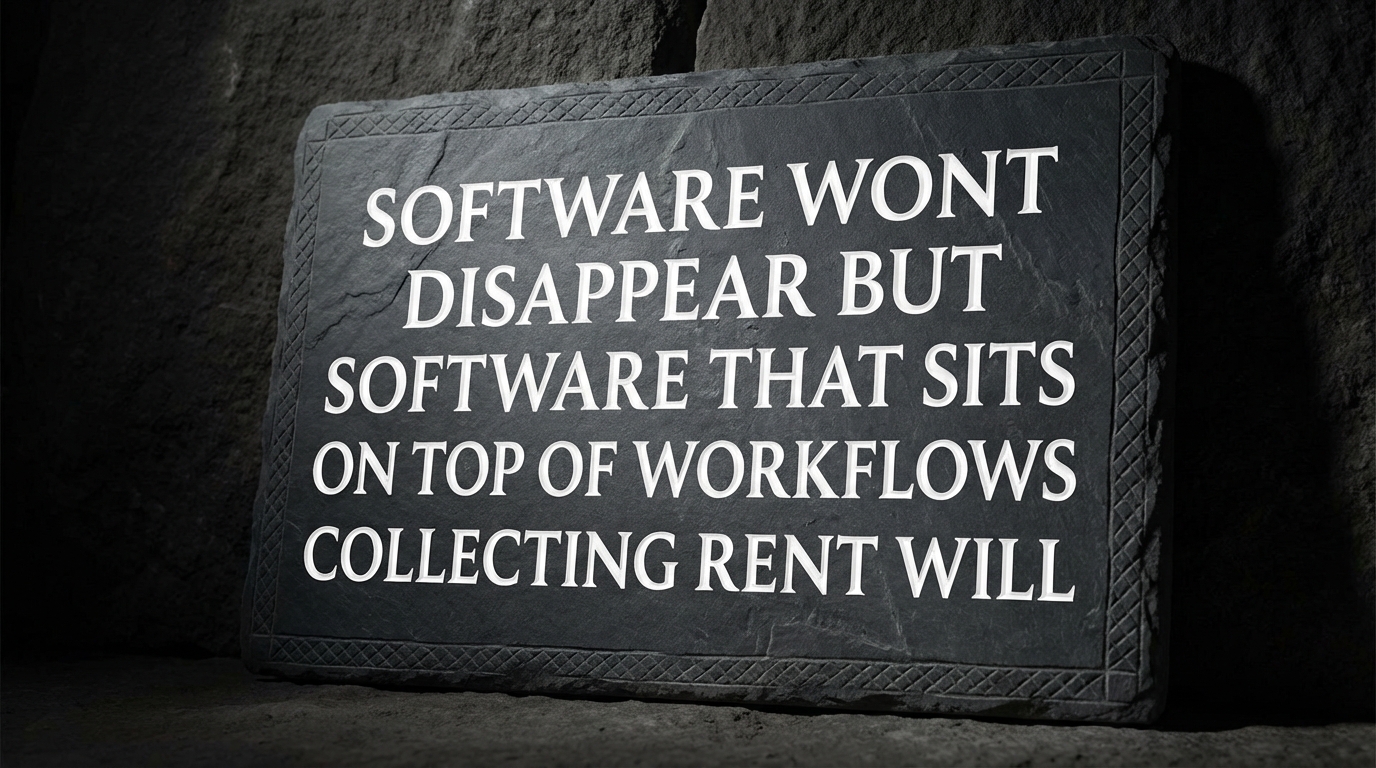 金句石刻：软件不会消失，但坐在工作流上收租的软件会