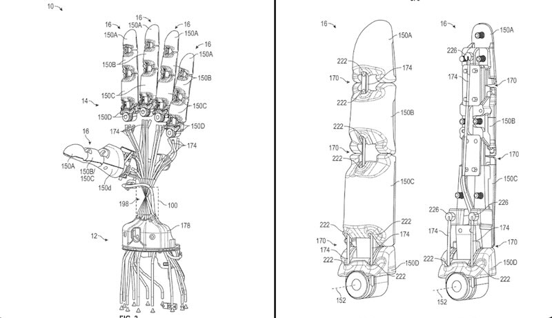 真实专利附图：整手装配 + 单指剖面